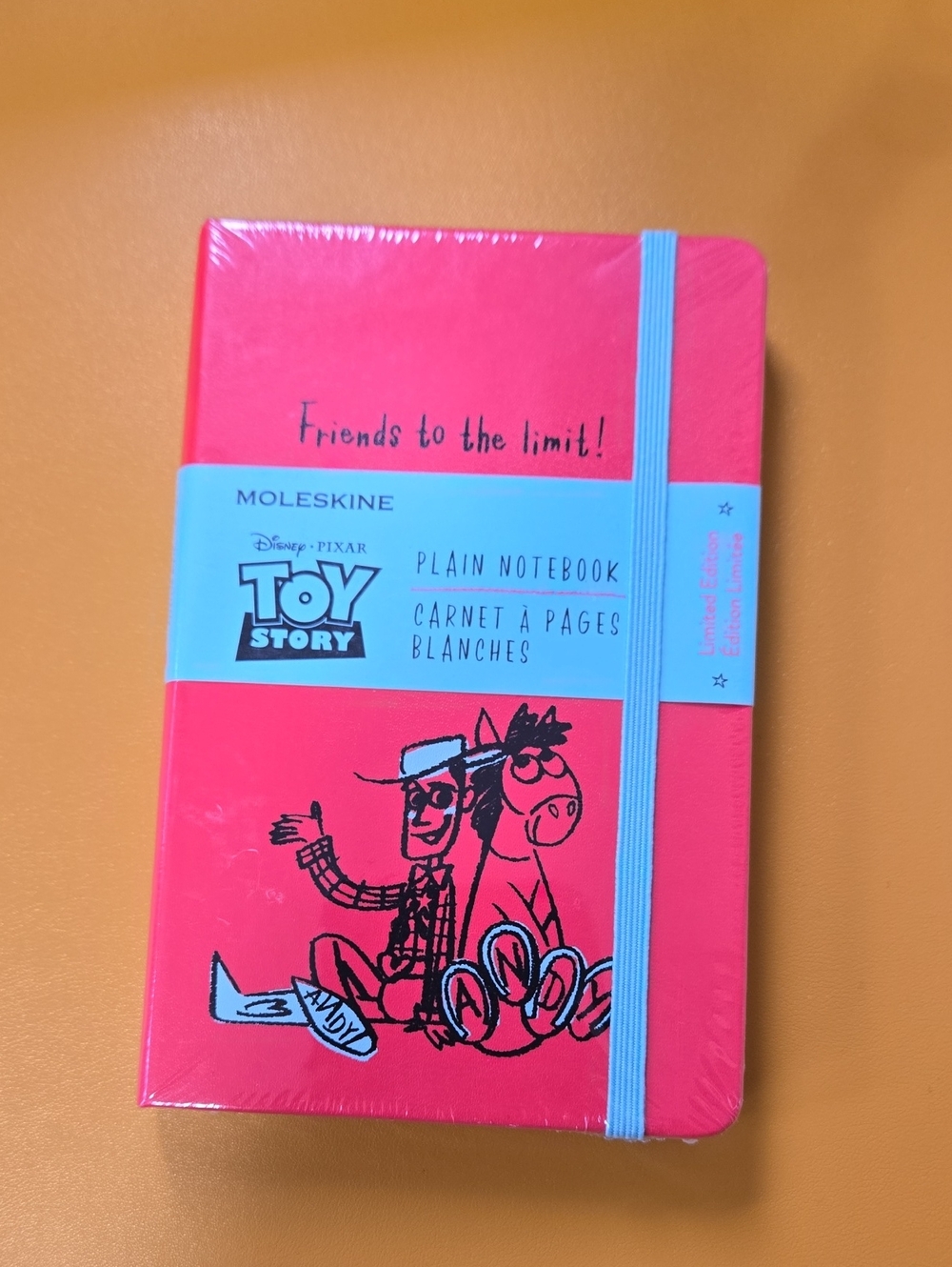 NWT Limited Edition Moleskine Toy Story Red Notebook with Light Blue Elastic